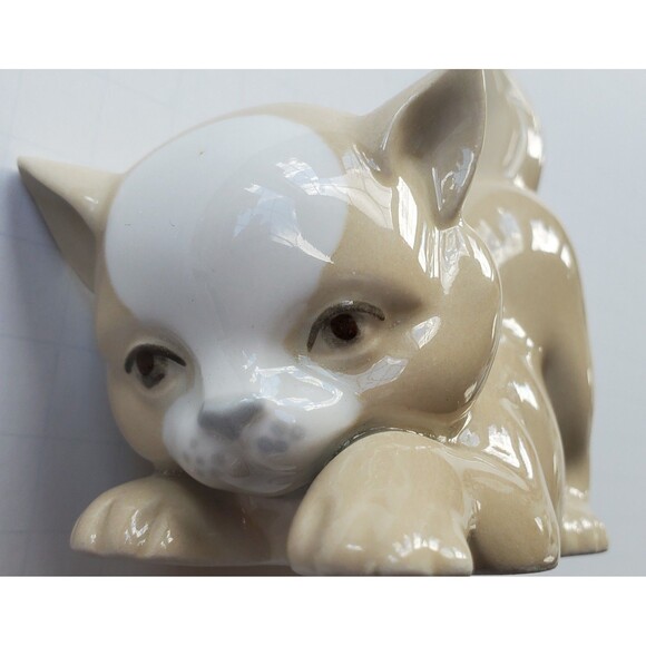 Vtg Miquel Requena Porcelanas Porcelain Playful Cat Kitten Figurine Valencia - Picture 2 of 8